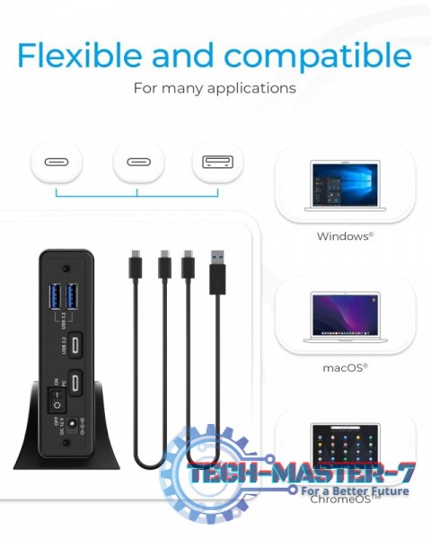 Obudowa IB-382H-C31 2,5/3,5 HDD z wbudowanym HUB 1xUSB-C, 2xUSB -A, 12V2A Obudowa IB-382H-C31 2,5/3,5 HDD z wbudowanym HUB 1xUSB-C, 2xUSB -A, 12V2A