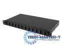 Przełącznica światłowodowa 12XSC duplex/12XLC QUAD rack 19 1U czarna + akcesoria