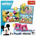 Puzzle 2w1 memos Poznaj bohaterów Disneya