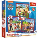 Puzzle 3w1 Wesołe pieski, Psi Patrol