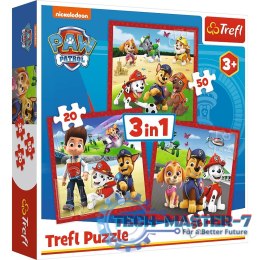 Puzzle 3w1 Wesołe pieski, Psi Patrol
