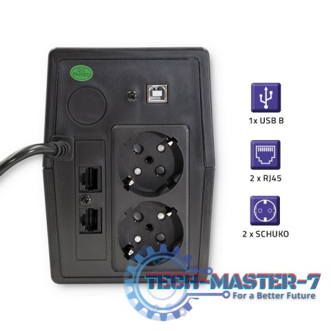 Zasilacz awaryjny UPS | Monolith | 1000VA | 600W | LCD | USB | RJ45 Zasilacz awaryjny UPS | Monolith | 1000VA | 600W | LCD | USB | RJ45
