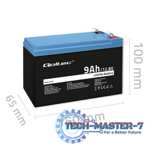 Akumulator LiFePO4 Litowo-Żelazowo-Fforanowy | 12.8V | 9Ah | 115.2Wh | BMS Akumulator LiFePO4 Litowo-Żelazowo-Fforanowy | 12.8V | 9Ah | 115.2Wh | BMS