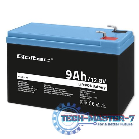 Akumulator LiFePO4 Litowo-Żelazowo-Fforanowy | 12.8V | 9Ah | 115.2Wh | BMS Akumulator LiFePO4 Litowo-Żelazowo-Fforanowy | 12.8V | 9Ah | 115.2Wh | BMS