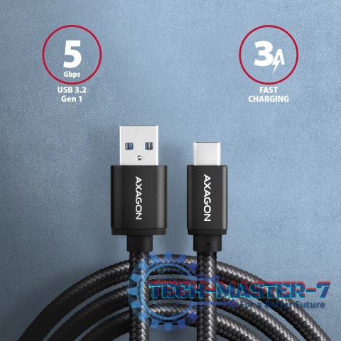 BUCM3-AM10AB Kabel USB-C - USB-A 3.2 Gen 1, 1m, 3A, ALU, oplot, Czarny BUCM3-AM10AB Kabel USB-C - USB-A 3.2 Gen 1, 1m, 3A, ALU, oplot, Czarny