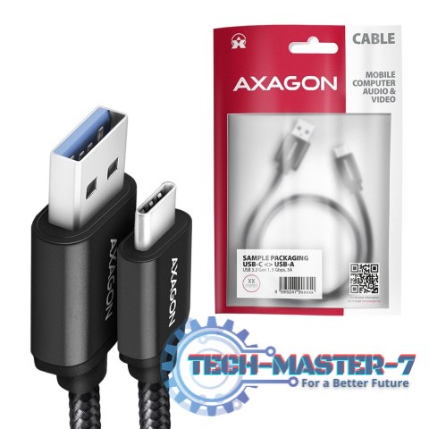 BUCM3-AM10AB Kabel USB-C - USB-A 3.2 Gen 1, 1m, 3A, ALU, oplot, Czarny BUCM3-AM10AB Kabel USB-C - USB-A 3.2 Gen 1, 1m, 3A, ALU, oplot, Czarny