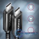 BUCM432-CM10AB Kabel USB-C - USB-C, USB4 Gen 3x2 1m, PD 100W, 8K HD, ALU, oplot Czarny