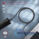 BUCM432-CM10AB Kabel USB-C - USB-C, USB4 Gen 3x2 1m, PD 100W, 8K HD, ALU, oplot Czarny