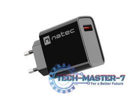 Ładowarka sieciowa Ribera 1x USB-A 18W Czarna