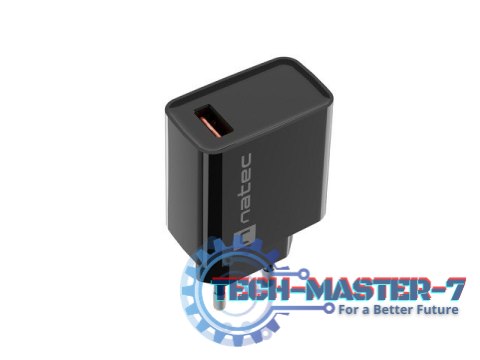 Ładowarka sieciowa Ribera 1x USB-A 18W Czarna Ładowarka sieciowa Ribera 1x USB-A 18W Czarna