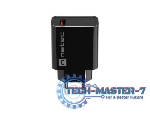 Ładowarka sieciowa Ribera 1x USB-A 18W Czarna Ładowarka sieciowa Ribera 1x USB-A 18W Czarna