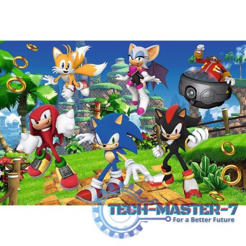 Puzzle 160 elementów Sonic i przyjaciele Puzzle 160 elementów Sonic i przyjaciele
