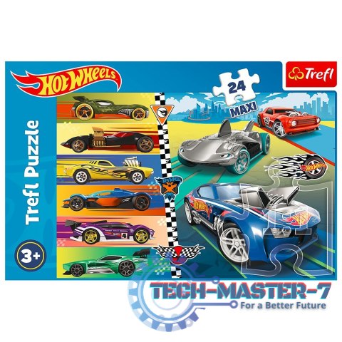 Puzzle 24 elementy Maxi Szybkie samochody Hot Wheels Puzzle 24 elementy Maxi Szybkie samochody Hot Wheels
