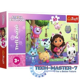 Puzzle 30 elementów Gabi i jej uroczy domek, Koci Domek Gabi