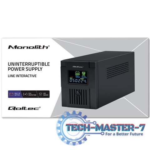 Zasilacz awaryjny UPS | Monolith | 1500VA | 900W | LCD | USB Zasilacz awaryjny UPS | Monolith | 1500VA | 900W | LCD | USB