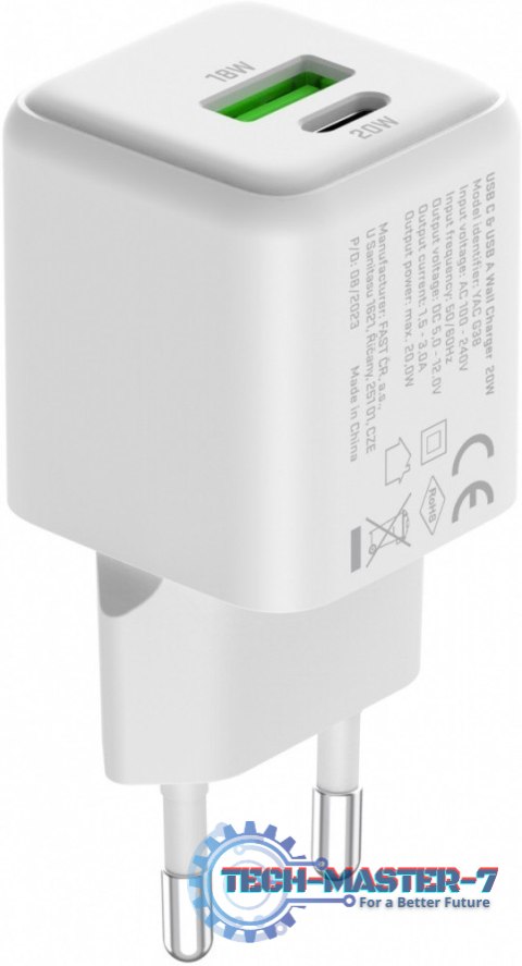 Ładowarka sieciowa USB C/A 20W/18W 3A Power delivery 3.0 QC3.0 Ładowarka sieciowa USB C/A 20W/18W 3A Power delivery 3.0 QC3.0