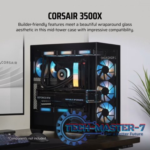 Obudowa 3500X TG Mid-Tower czarna Obudowa 3500X TG Mid-Tower czarna