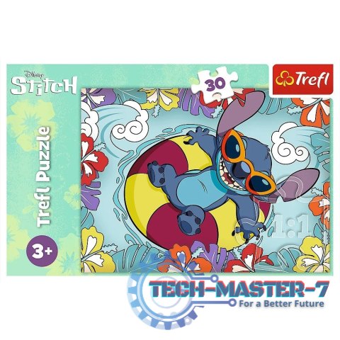 Puzzle 30 elementów Lilo i Stitch na wakacjach Puzzle 30 elementów Lilo i Stitch na wakacjach
