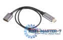 Adapter HDMI(M)-Displayport(F)4K na kablu 20cm srebrny