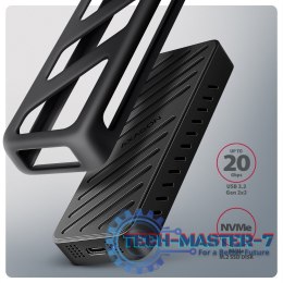 EEM2-20G Obudowa zewnętrzna aluminiowa USB-C 3.2 Gen 2 M.2 NVMe SSD 20Gbps