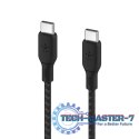 Kabel w oplocie USB-C do USB-C 100W 2m czarny