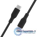 Kabel w oplocie USB-C do USB-C 100W 2m czarny