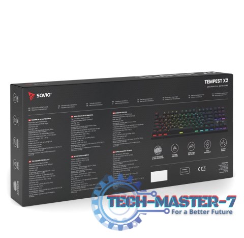 Klawiatura mechaniczna RGB Tempest X2 Outemu Brown Klawiatura mechaniczna RGB Tempest X2 Outemu Brown