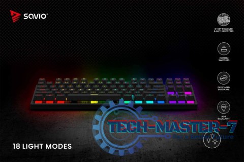 Klawiatura mechaniczna RGB Tempest X2 Outemu Brown Klawiatura mechaniczna RGB Tempest X2 Outemu Brown