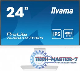 Monitor 24 cale XUB2497HSN-W2 IPS, USB-C Dock, HDMI, DP, 300cd, Pivot, HAS, biały /5y/