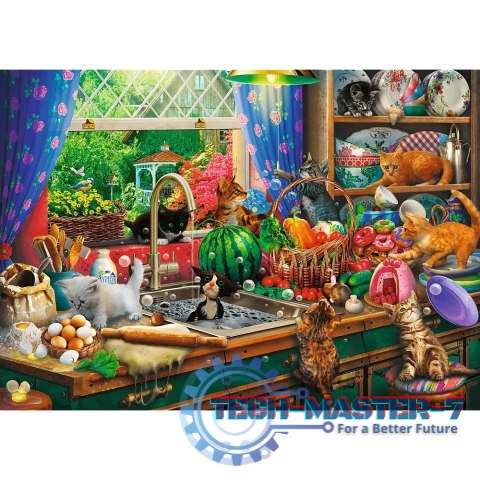 Puzzle 1000 elementów Premium Plus Kociaki rozrabiaki Puzzle 1000 elementów Premium Plus Kociaki rozrabiaki