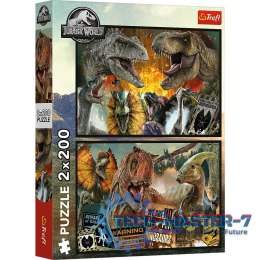Puzzle 2x200 elementów Prehistoryczny świat Park Jurajski