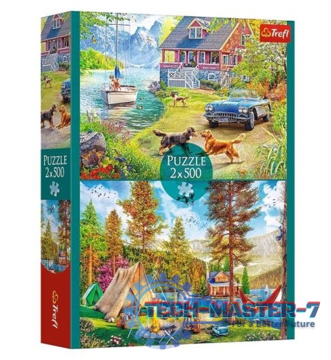Puzzle 2x500 elementów Letni relaks