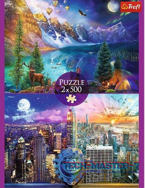 Puzzle 2x500 elementów Wycieczka po Ameryce Puzzle 2x500 elementów Wycieczka po Ameryce
