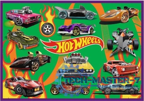 Puzzle 4x250 Wyścigowe auta Hot Wheels Puzzle 4x250 Wyścigowe auta Hot Wheels