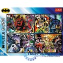 Puzzle 4x250 elementów Batman w akcji