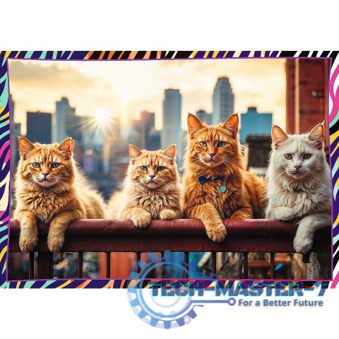 Puzzle 4x250 elementów Zabawne zwierzaki Puzzle 4x250 elementów Zabawne zwierzaki
