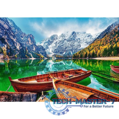 Puzzle 500 elementów Jezioro Braies Włochy Puzzle 500 elementów Jezioro Braies Włochy