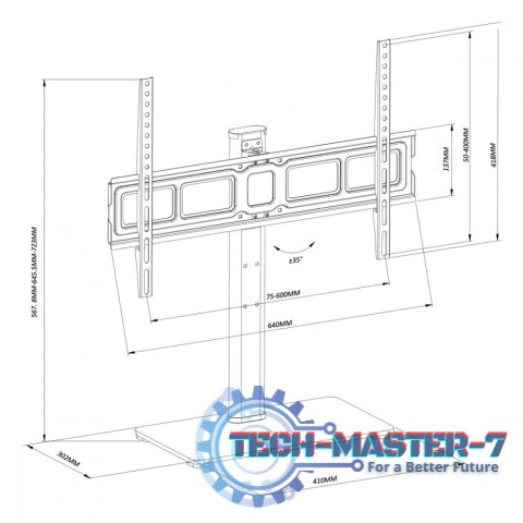 Uchwyt stojak do TV 40kg MC-386 Uchwyt stojak do TV 40kg MC-386
