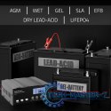 Inteligentna mikroprocesorowa ładowarka 12V | 12.6V | 24V |Prostownik z funkcją naprawy do akumulatora AGM GEL LiFePO4 | LCD