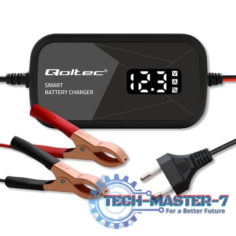 Inteligentna mikroprocesorowa ładowarka 12V | 2A | Prostownik z funkcją regeneracji ogniw do akumulatora AGM GEL | LCD Inteligentna mikroprocesorowa ładowarka 12V | 2A | Prostownik z funkcją regeneracji ogniw do akumulatora AGM GEL | LCD