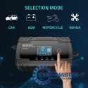 Inteligentna mikroprocesorowa ładowarka 12V 8A | 24V 4A |Prostownik z funkcją naprawy do akumulatora AGM GEL | LCD