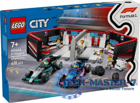 Klocki City 60444 F1 Garaż i bolidy Mercedes-AMG i Alpine
