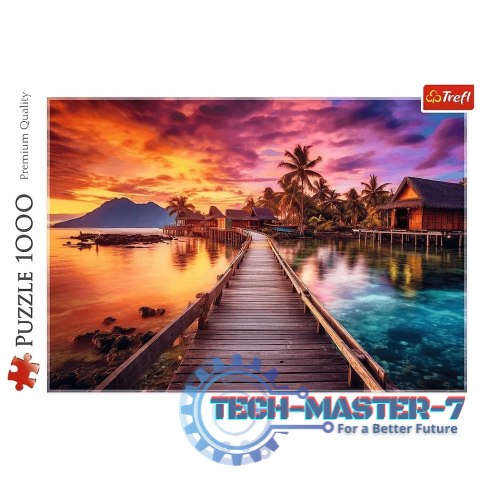 Puzzle 1000 elementów Rajska wyspa morze palmy Puzzle 1000 elementów Rajska wyspa morze palmy