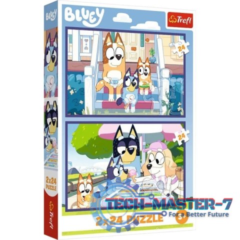 Puzzle 2x24 elementy Bluey zabawna Puzzle 2x24 elementy Bluey zabawna