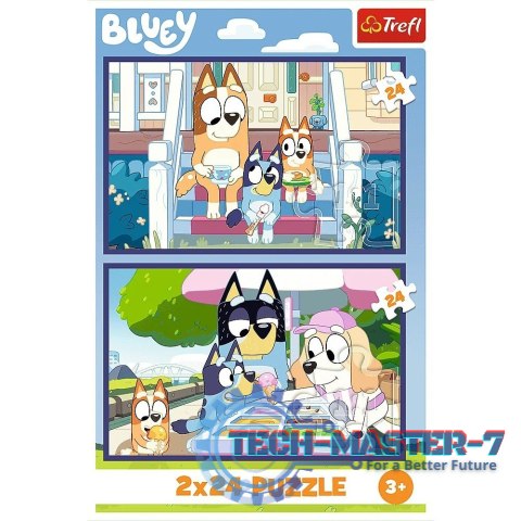 Puzzle 2x24 elementy Bluey zabawna Puzzle 2x24 elementy Bluey zabawna
