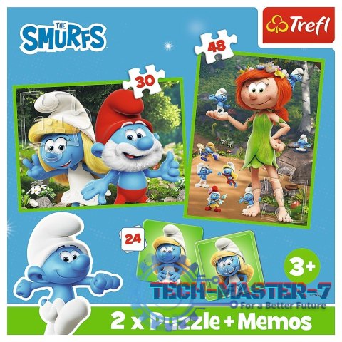 Puzzle 2w1 puzzle i memos Wesołe Zabawy Smerfów Puzzle 2w1 puzzle i memos Wesołe Zabawy Smerfów