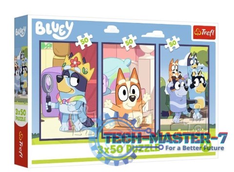 Puzzle 3x50 elementów Bluey rodzina Puzzle 3x50 elementów Bluey rodzina