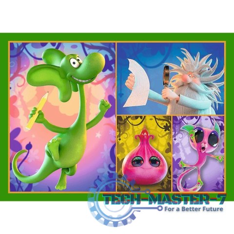 Puzzle 4w1 Świat Smoka Diplodoka Puzzle 4w1 Świat Smoka Diplodoka