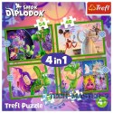 Puzzle 4w1 Świat Smoka Diplodoka