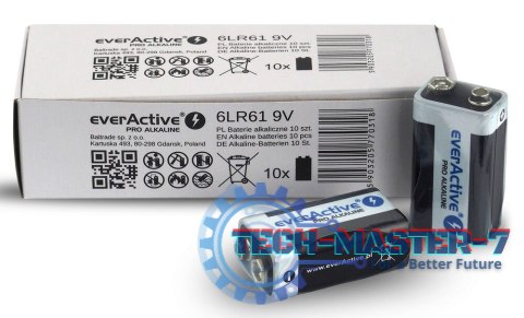 Bateria alkaliczna R9/6LR61 9V PRO ALKALINE, Opakowanie 10 szt.